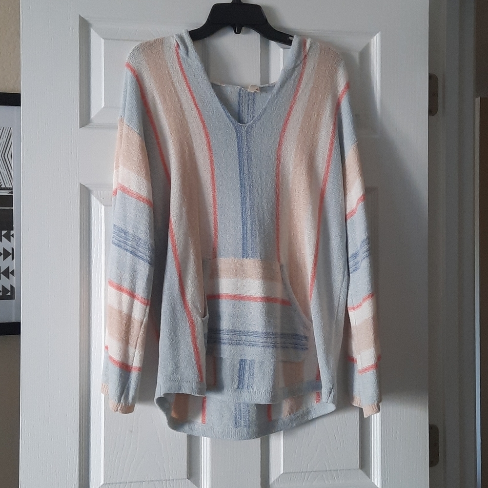 Hem and thread hoodie